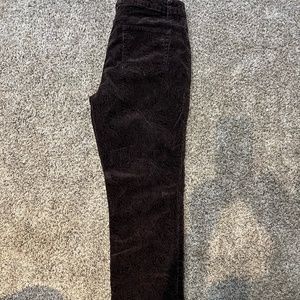 Charter Club Brown Paisley Print Corduroy Pants
